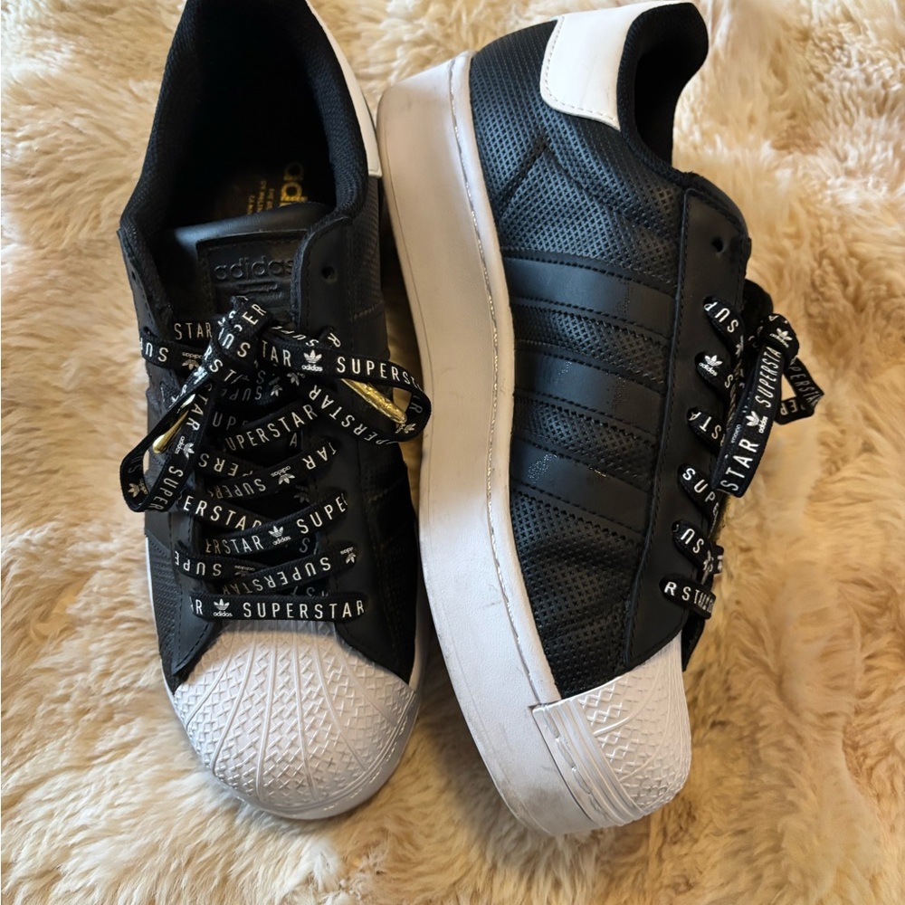 Adidas Superstar Black with White Accents